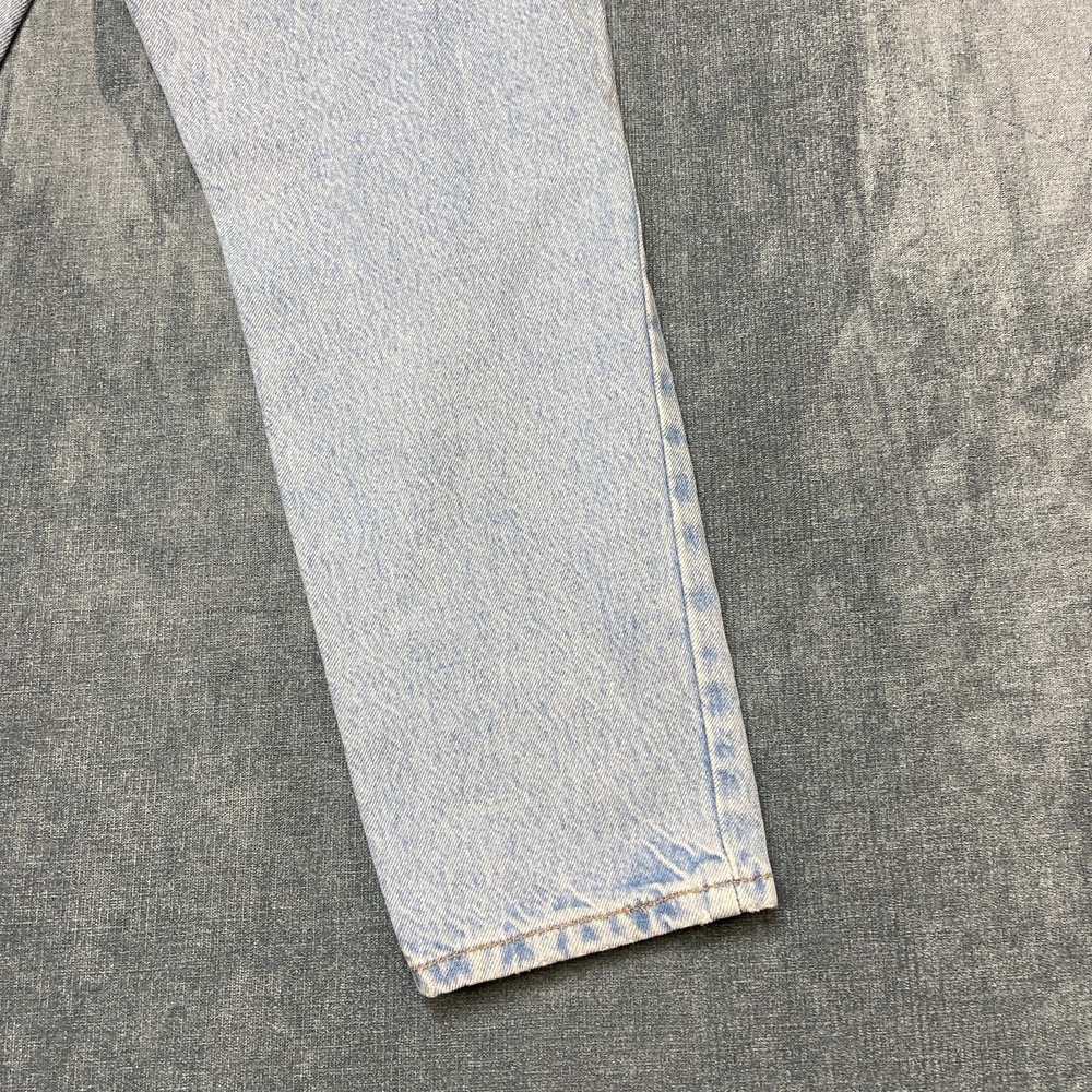 Topshop Jeans Womens 28x26.5 Blue Denim Travel High Rise Distressed Tapered Leg - Picture 2 of 10